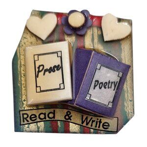 Lucinda Prose Poetry Read & Write Book Pin